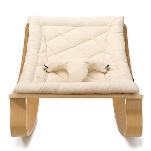 Transat bébé LEVO Charlie Crane hêtre-organic white