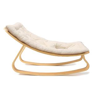 Transat bébé LEVO Charlie Crane hêtre-organic white