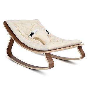 Transat bébé LEVO Charlie Crane noyer-Organic white