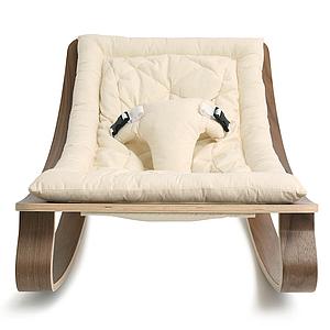 Transat bébé LEVO Charlie Crane noyer-Organic white