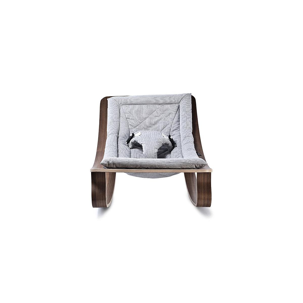 Transat bébé LEVO Charlie Crane walnut-sweet grey