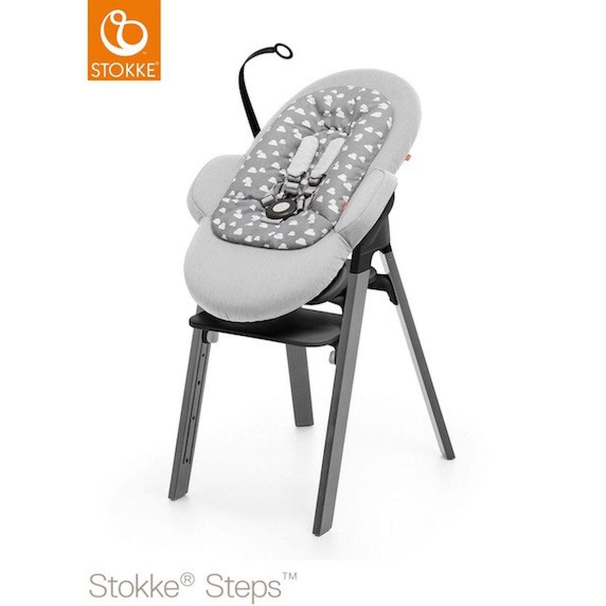 Transat bébé STEPS Stokke noir-gris nuage