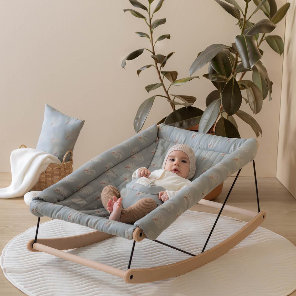 Transat GROWING GREEN Nobodinoz white gatsby-antique green