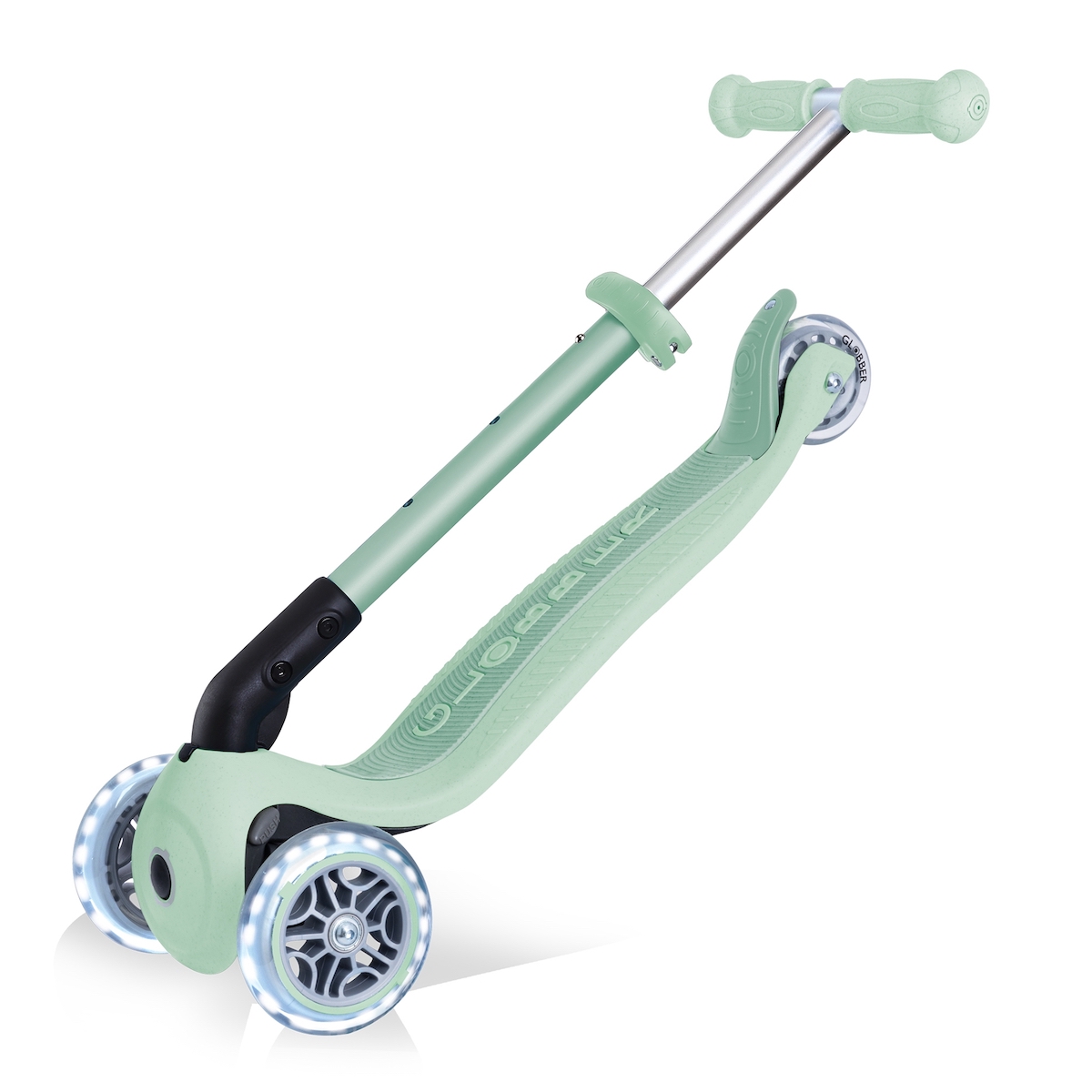 Trottinette Junior Foldable Lights Eco Pistache Globber