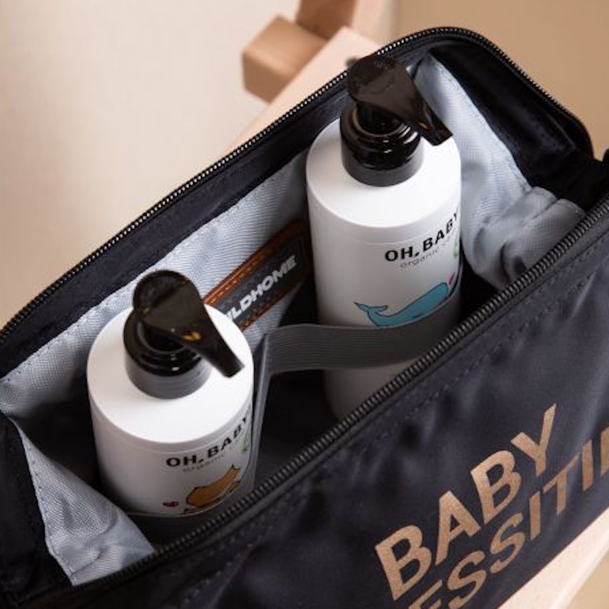 Trousse de toilette BABY NECESSITIES Childhome Noir-Or