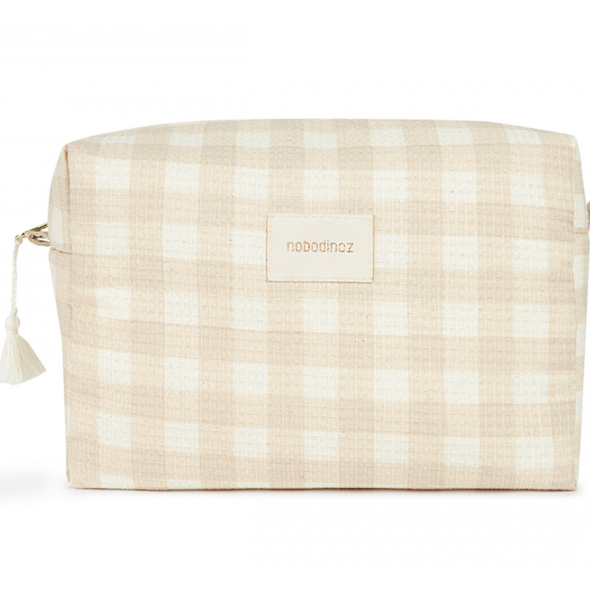 Trousse de toilette imperméable DIVA Nobodinoz Ivory Checks