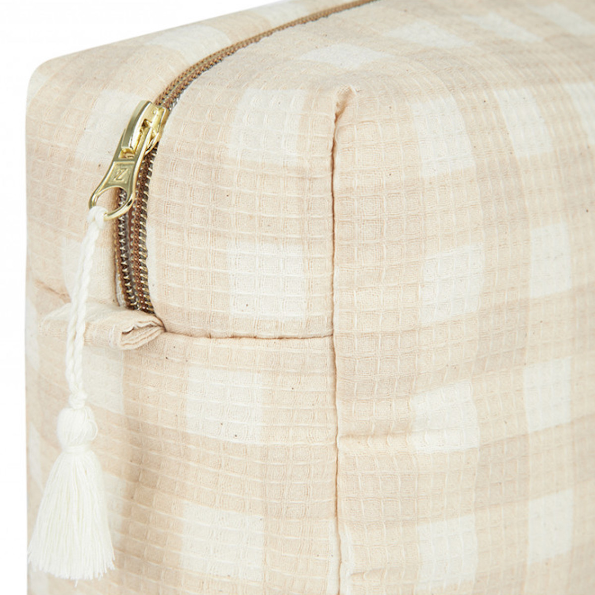 Trousse de toilette imperméable DIVA Nobodinoz Ivory Checks