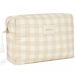 Trousse de toilette imperméable DIVA Nobodinoz Ivory Checks