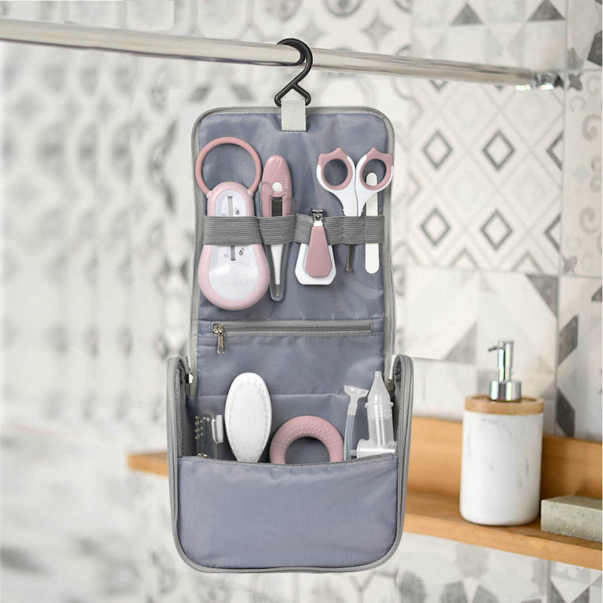 Trousse de toilette NOMADE 9 Beaba old pink
