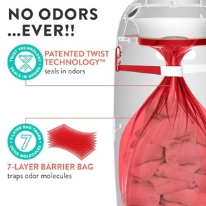 Twist'r Nappy Disposal System Refill Bags: lock in the odours - 10pk Prince Lionheart           