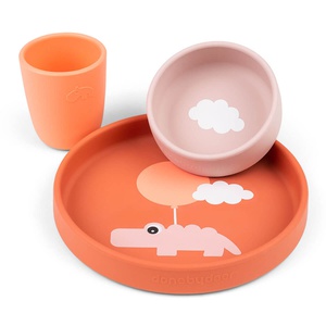 Vaisselle bébé silicone HAPPY CLOUDS Done by Deer Papaya