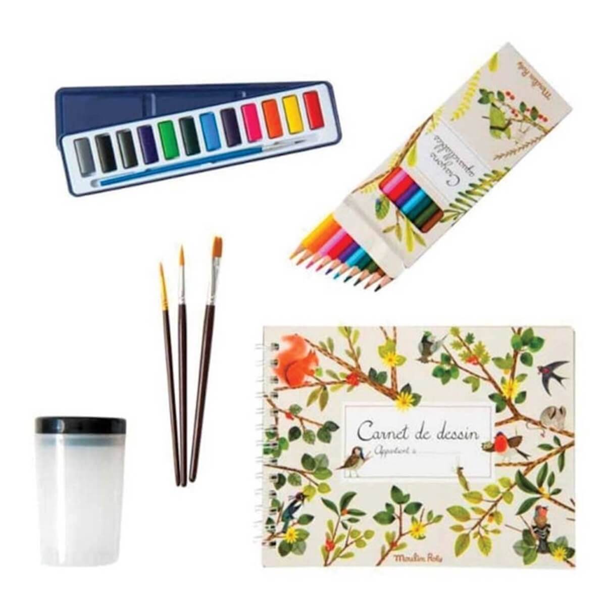 Valise aquarelliste LE JARDIN DU MOULIN Moulin Roty