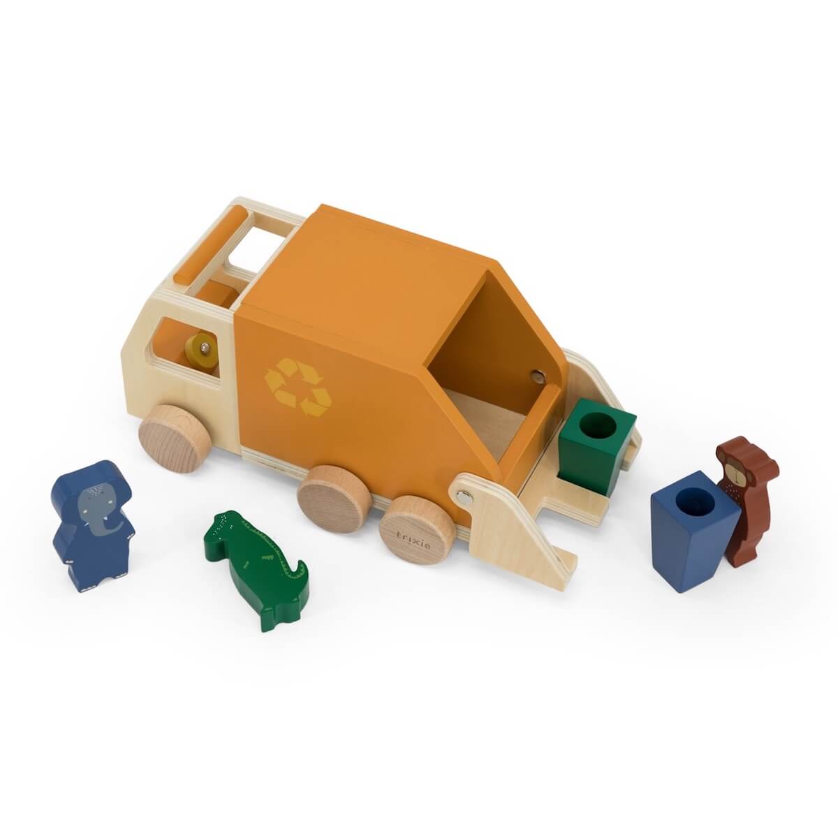 Véhicule en bois CAMION POUBELLE Trixie