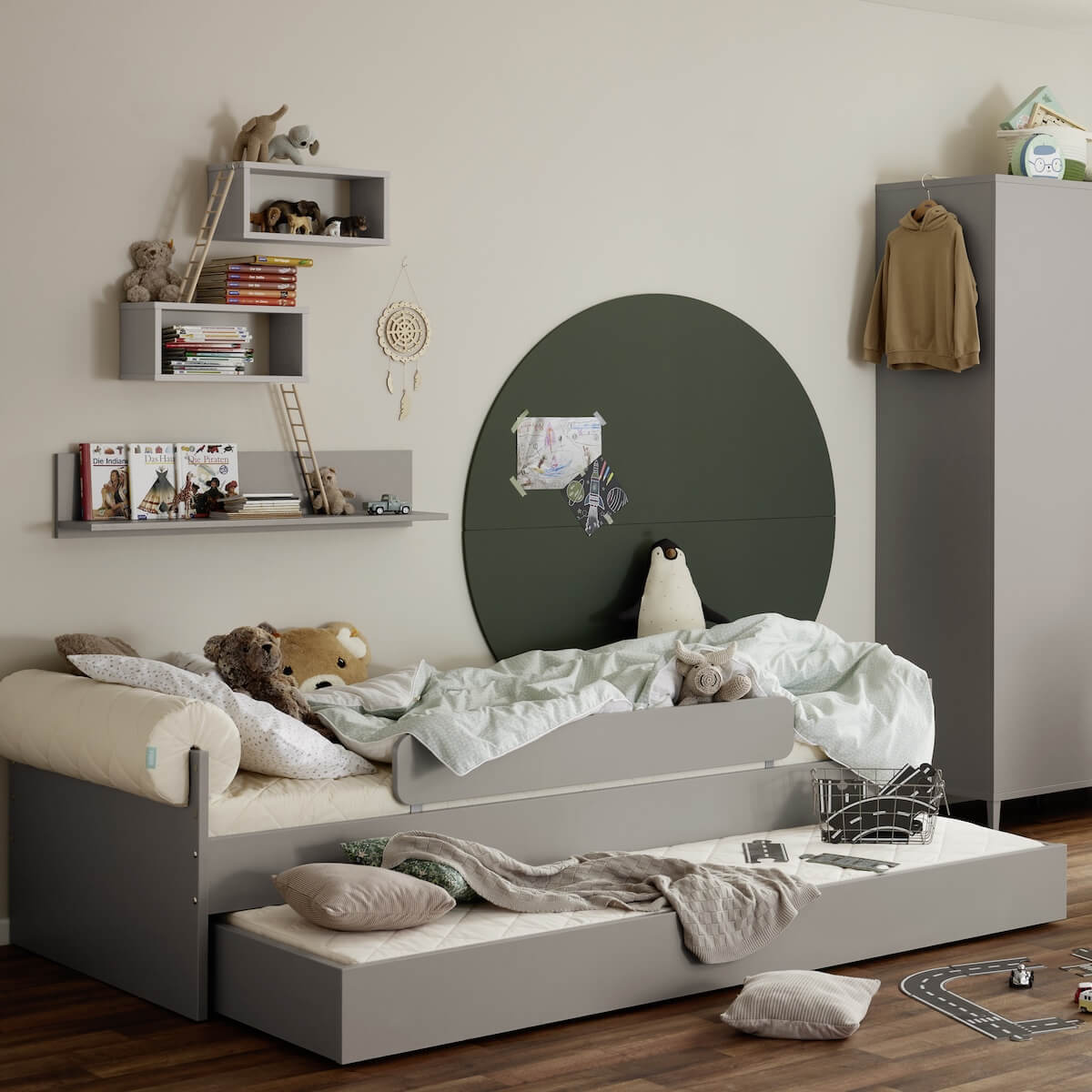 Wall shelf 94,7x20x19,6cm BROTHER STU Yuny by Paidi taupe