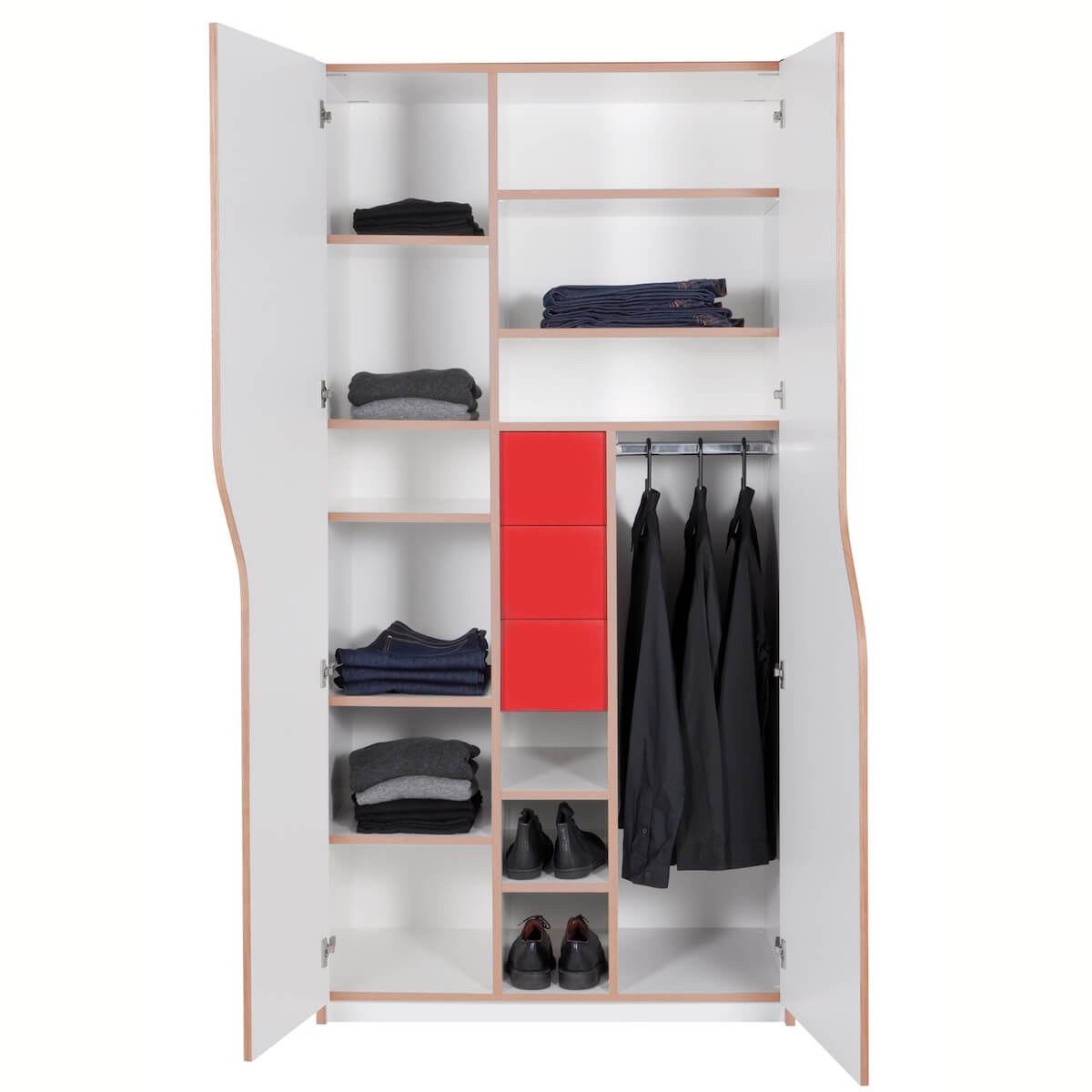Wardrobe 2 doors PLANE Müller Small Living white