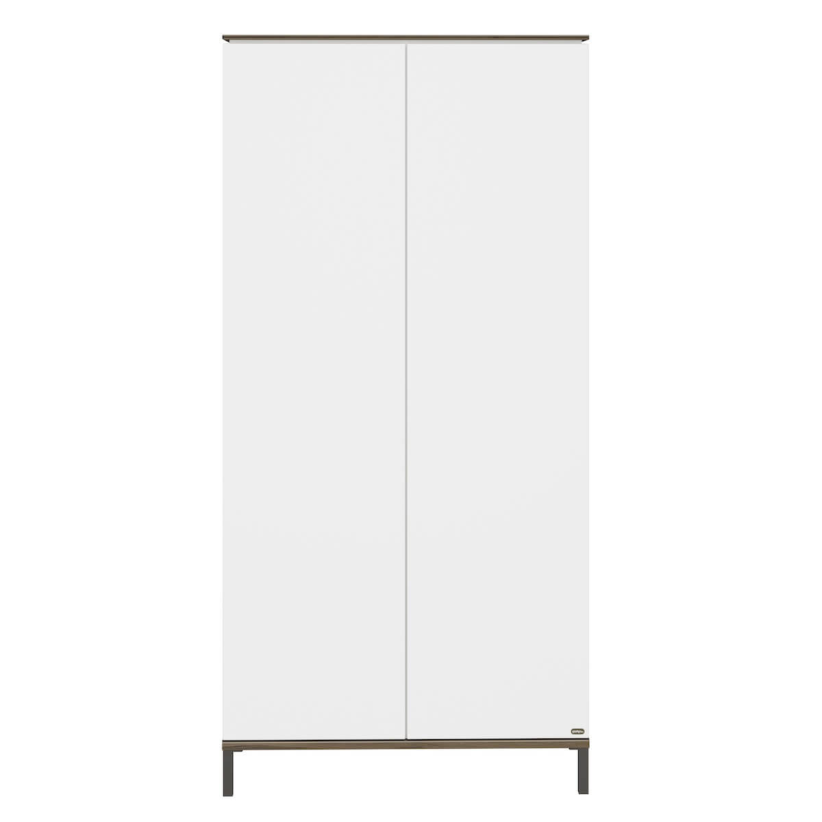 Wardrobe 2D 94,7x196,1x52,7cm LOVELY ALIV Yuny by Paidi off-white dark-walnut