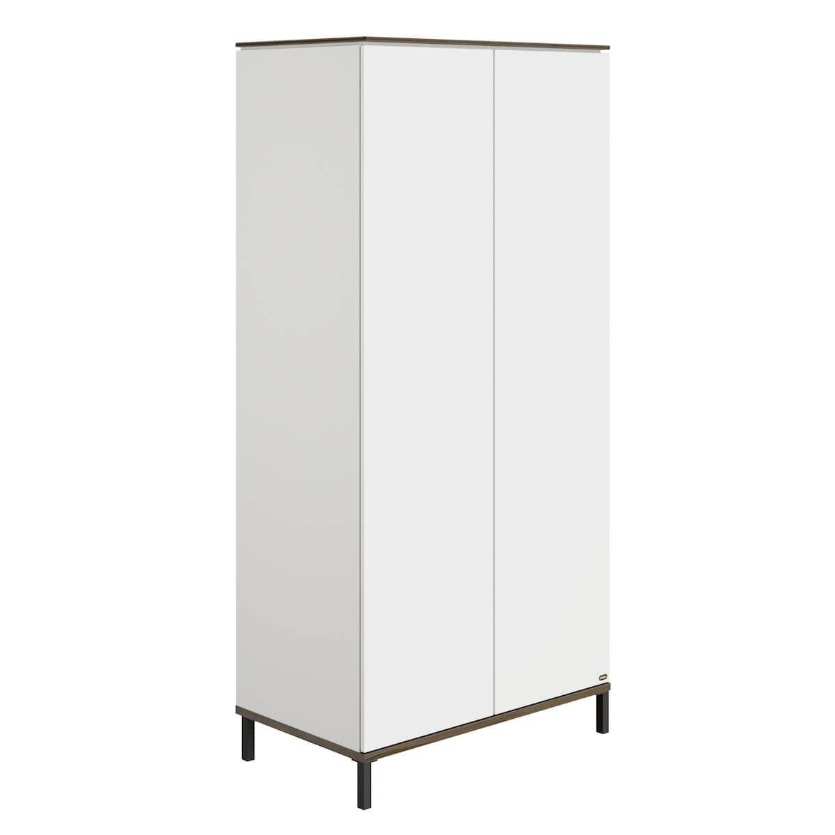 Wardrobe 2D 94,7x196,1x52,7cm LOVELY ALIV Yuny by Paidi off-white dark-walnut