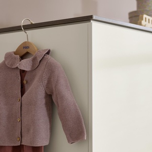 Wardrobe 2D 94,7x196,1x52,7cm LOVELY ALIV Yuny by Paidi off-white dark-walnut