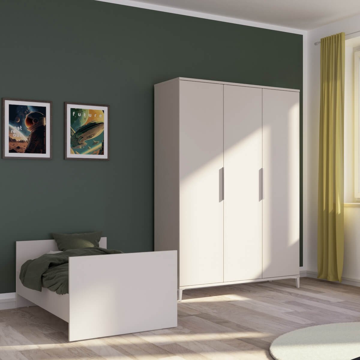 Wardrobe 3D 130,4x194,5x52,4cm SISTER LOU Yuny by Paidi Cashmere beige