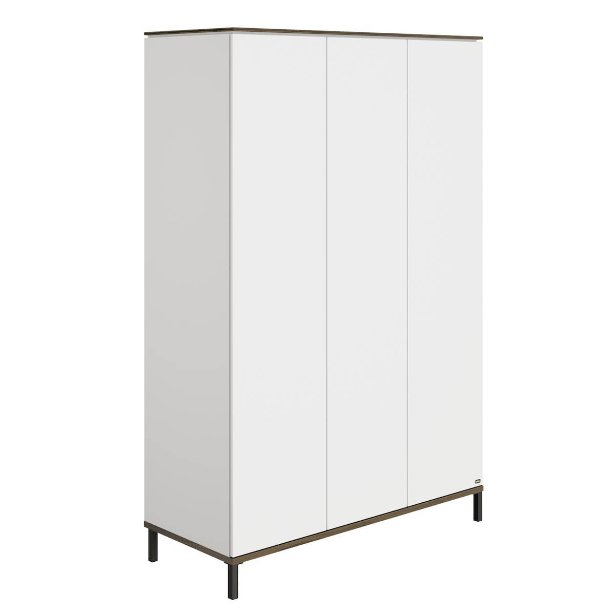 Wardrobe 3D 130,4x196,1x52,7cm LOVELY ALIV Yuny by Paidi off-white dark-walnut