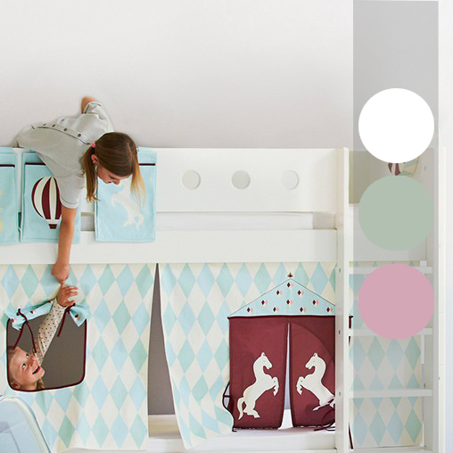 WHITE by Flexa Barrière blanche 1/2 pour échelle + toboggan 90x200 cm