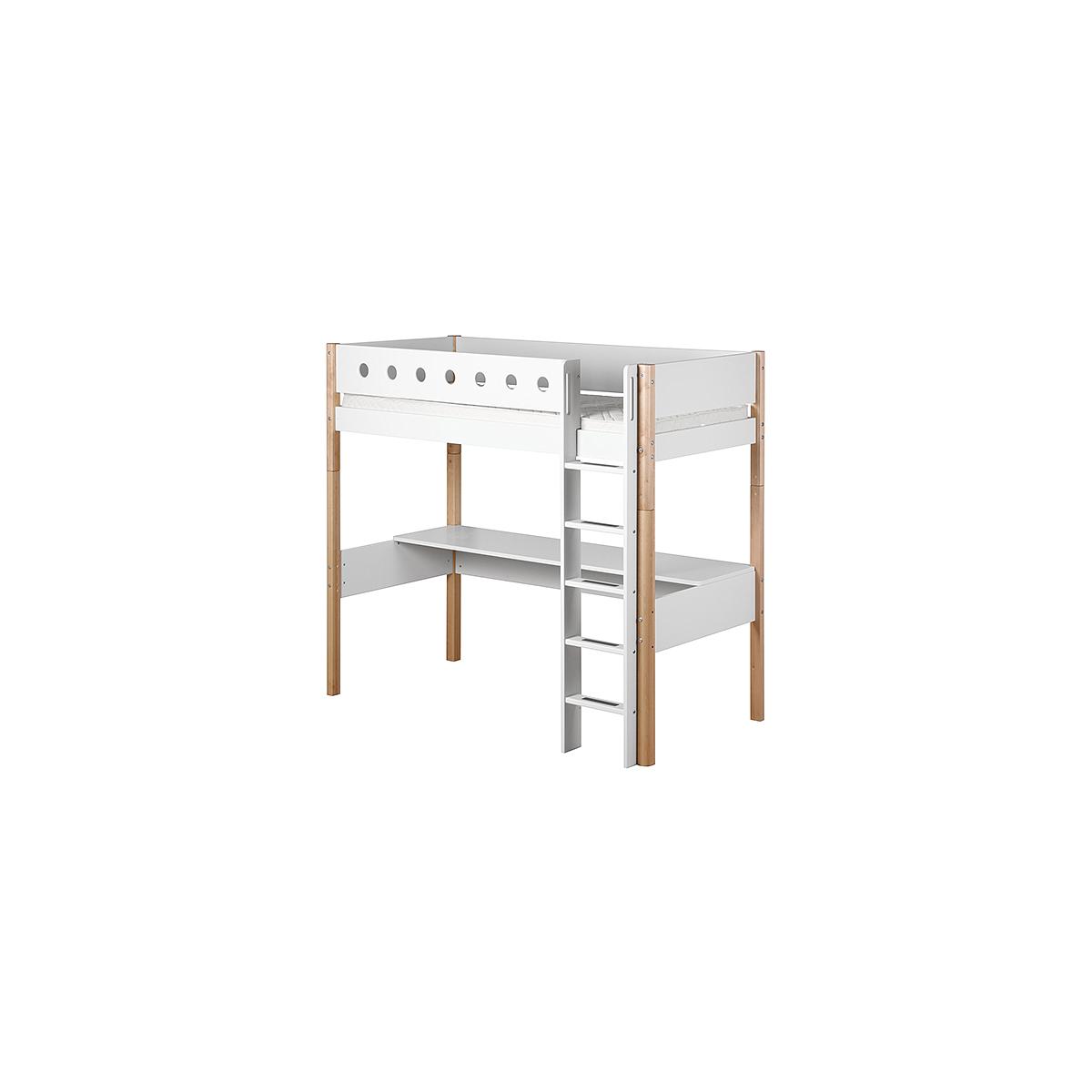 WHITE by Flexa Bureau pour lit mezzanine 90x200cm