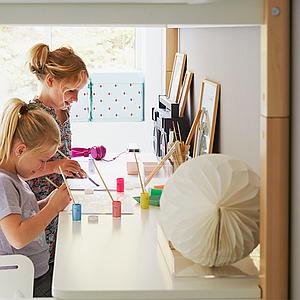 WHITE by Flexa Bureau pour lit mezzanine 90x200cm