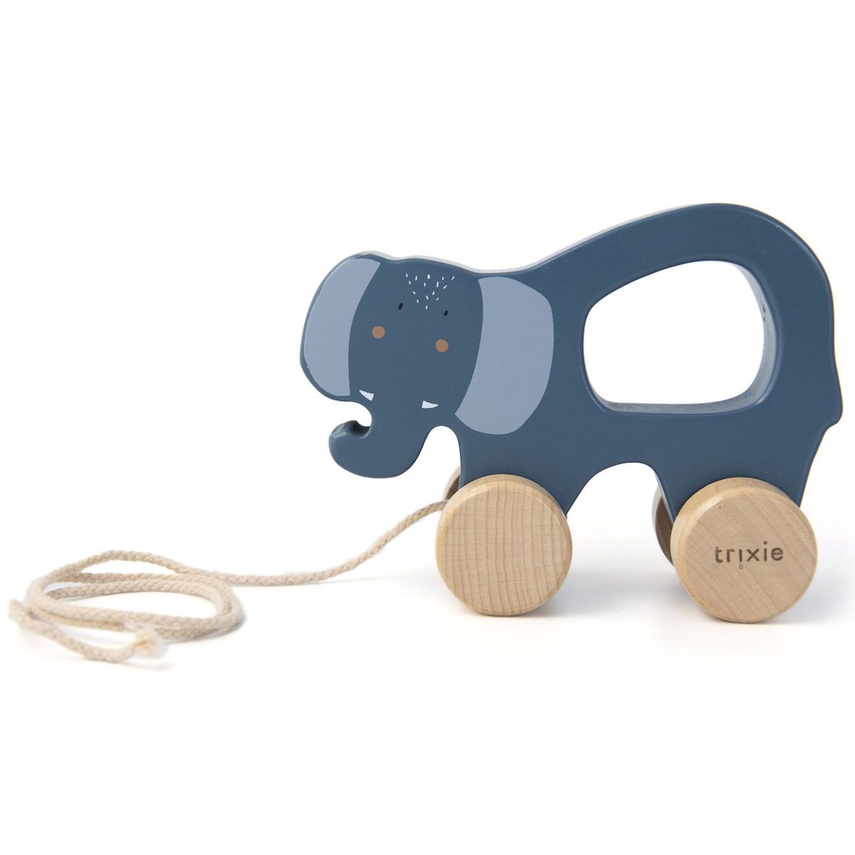 Wooden pull along toy - Mrs. Elephant Trixie