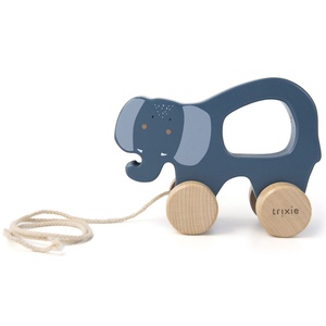 Wooden pull along toy - Mrs. Elephant Trixie