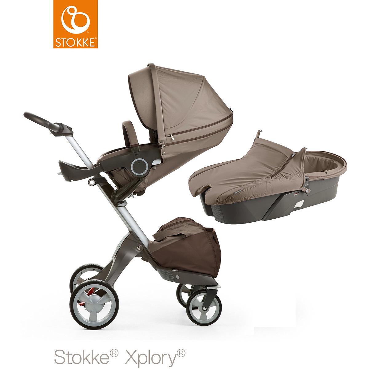 Xplory By Stokke Poussette Avec Nacelle Chocolat Abitare Kids